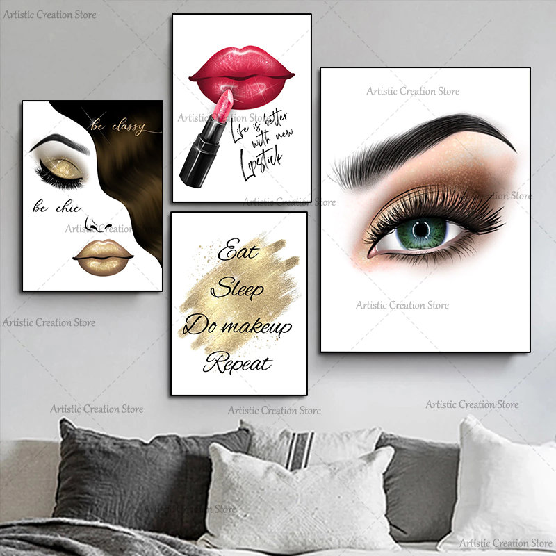 Beauty Makeup Drawing - Affiches de Studio de miles à