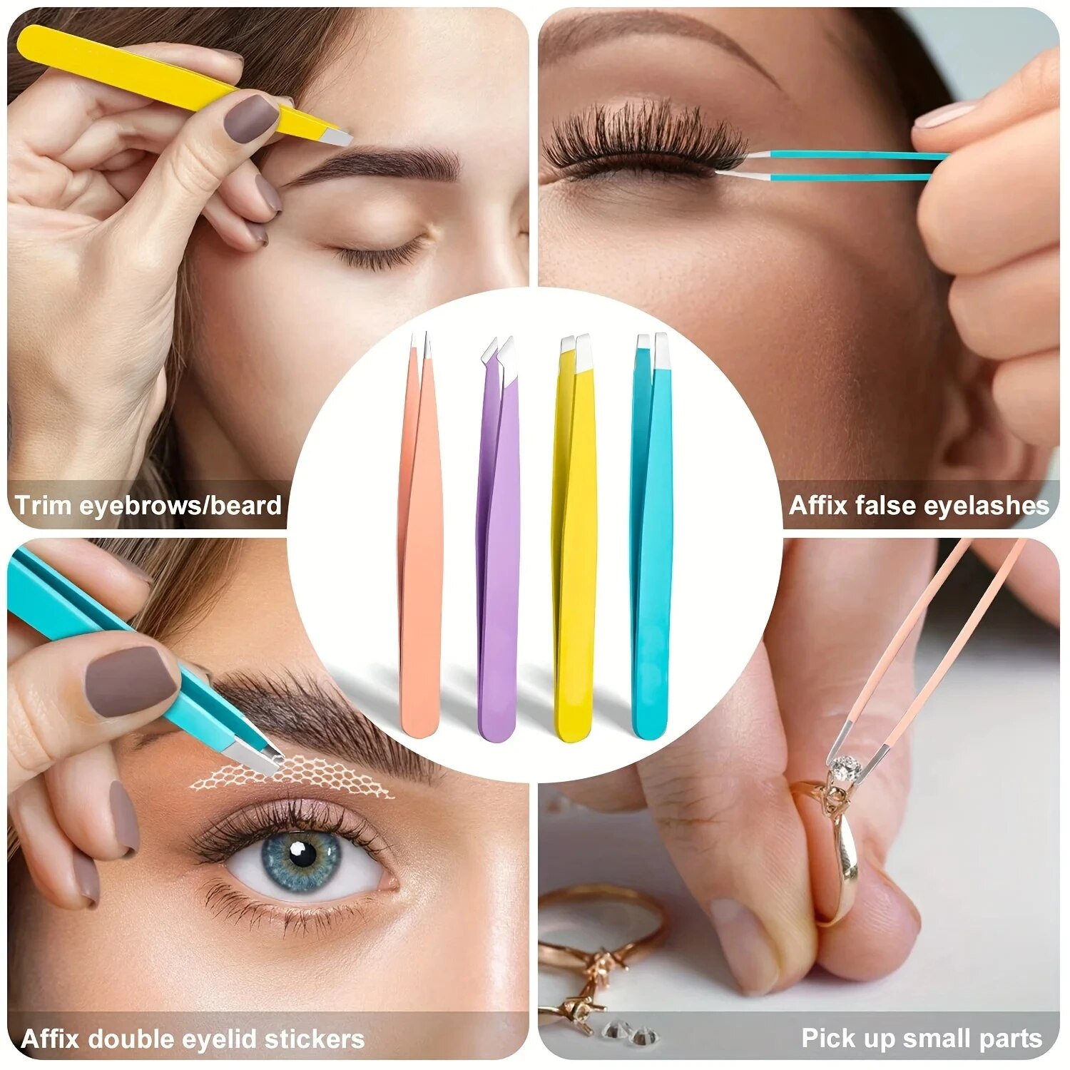 Beauty Hair Makeup - Pince à épiler sourcils colorée en