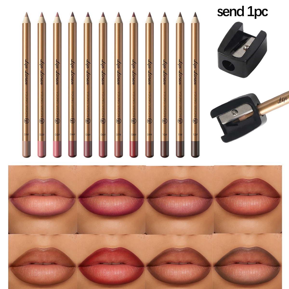 Lip Liner Pencil - Ensemble de crayons à lèvres et