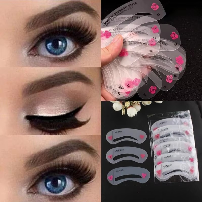 Beauty Makeup Drawing - Lot de 1/2/4/6 pochoirs réutilisables pour