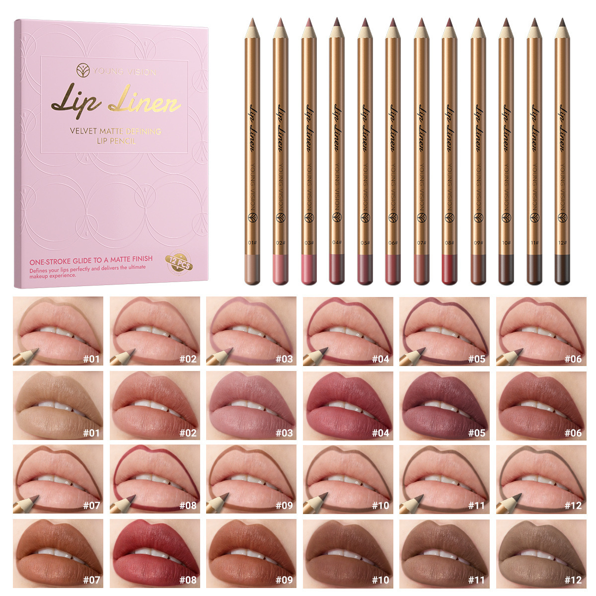 Ensemble de crayons à lèvres e - Lip Liner Pencil avis et prix