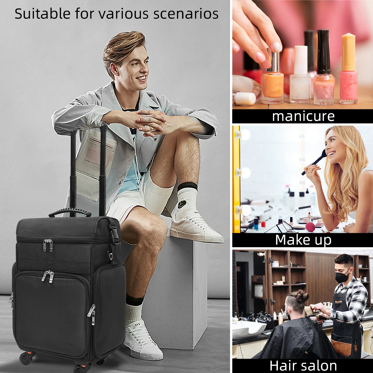 Valise à roulettes en toile av - Beauty Makeup Drawing avis et prix